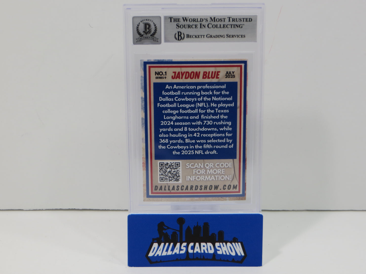 2025 Dallas Card Show Series 9 JAYDON BLUE SIGNED Dallas Cowboys BGS 10 Auto