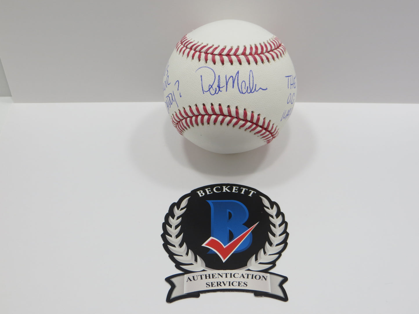 PAT PATRICK MAHOMES SR SIGNED OML BASEBALL Twins w/OG WHO'S YR DADDY BAS