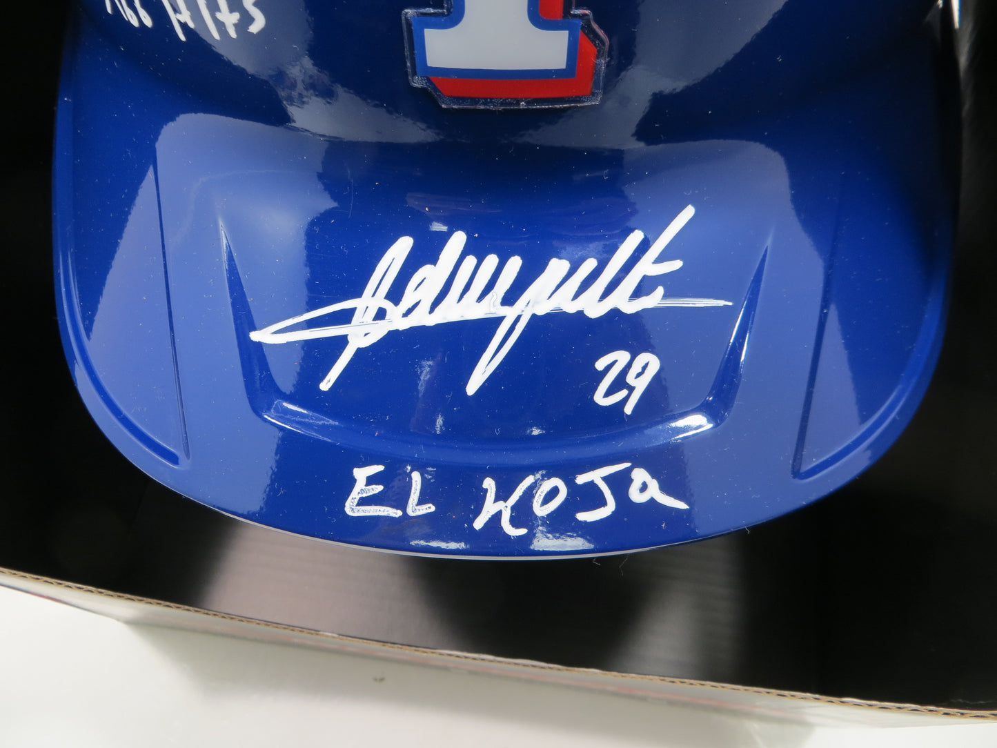 ADRIAN BELTRE SIGNED FULL SIZE TEXAS RANGERS BATTING HELMET w/8 STATs BAS COA