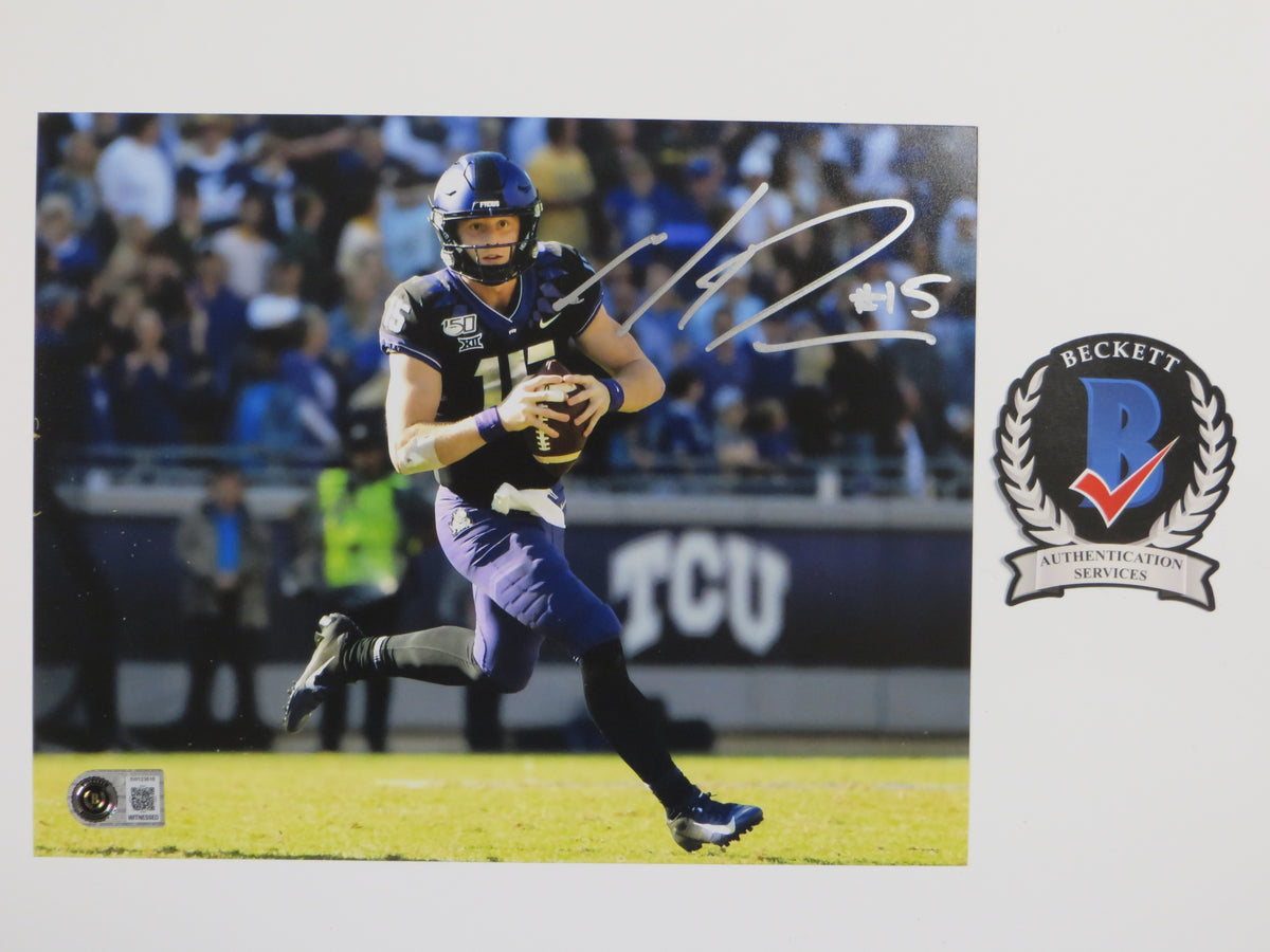 MAX DUGGAN TCU HORNED FROGS SIGNED 8x10 PHOTO Rollout BAS
