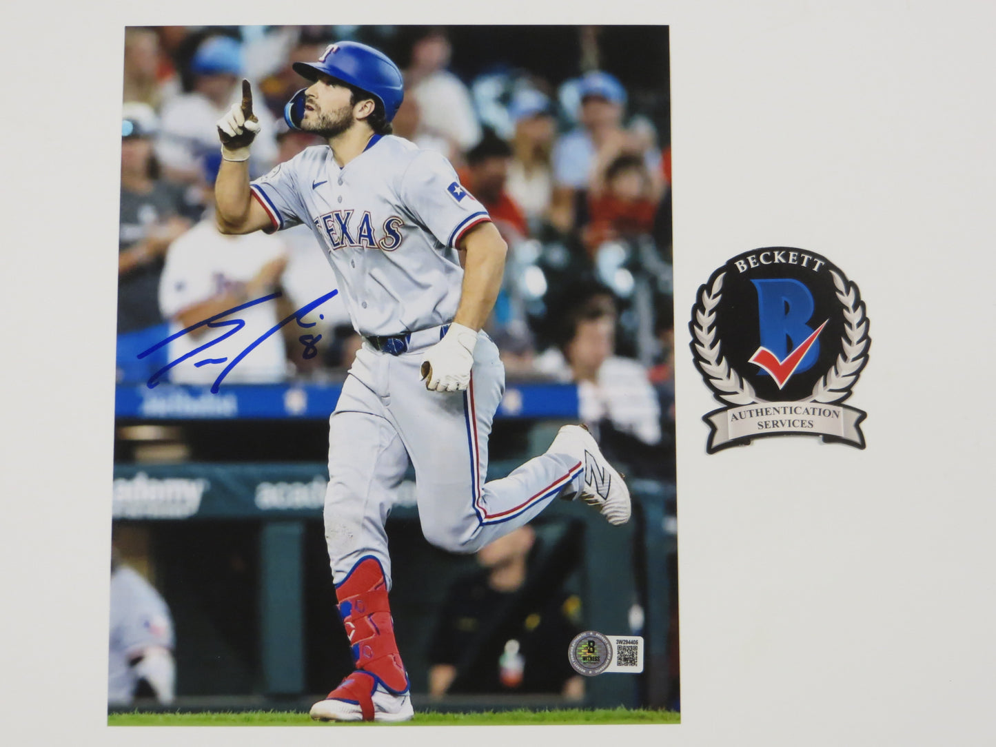 JOSH SMITH TEXAS RANGERS SIGNED 8x10 PHOTO Home Run LSU Tigers BAS COA