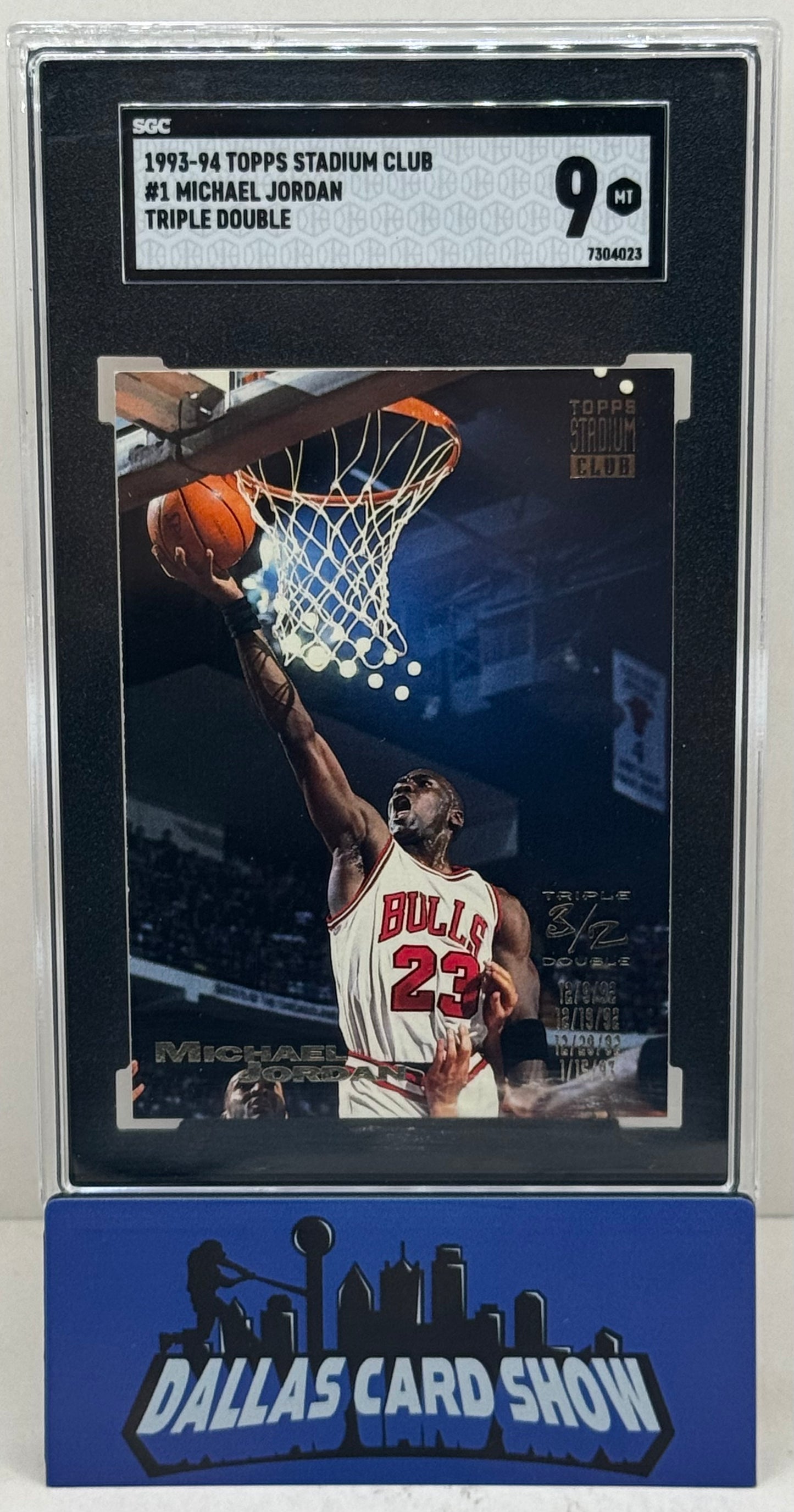 1993-94 Topps Stadium Club #1 Michael Jordan Triple Double SGC 9
