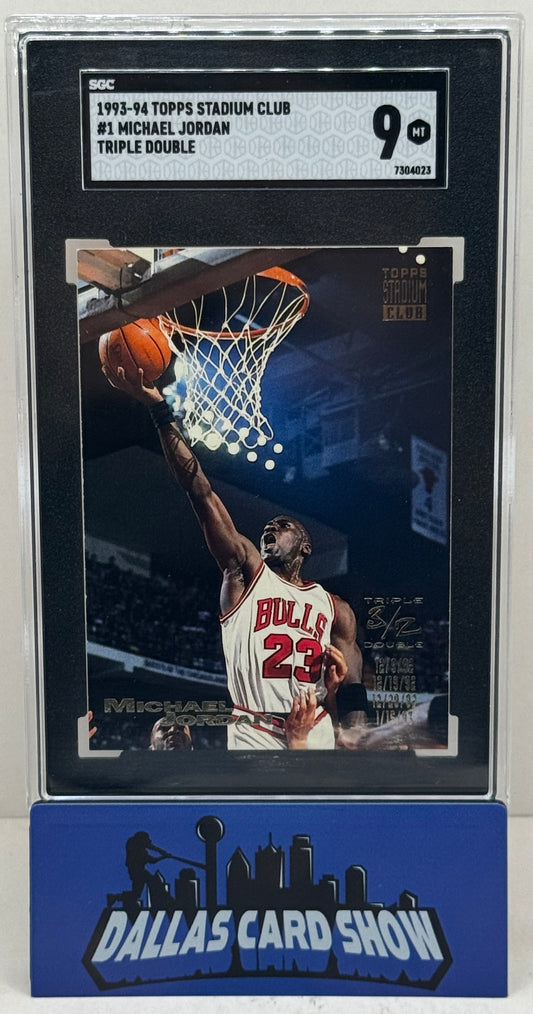 1993-94 Topps Stadium Club #1 Michael Jordan Triple Double SGC 9