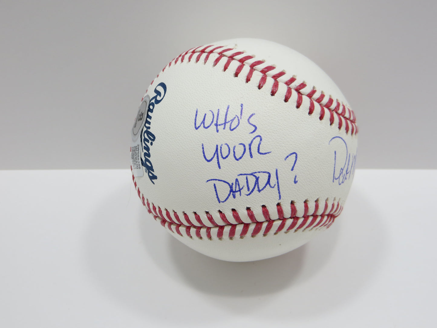 PAT PATRICK MAHOMES SR SIGNED OML BASEBALL Twins w/OG WHO'S YR DADDY BAS