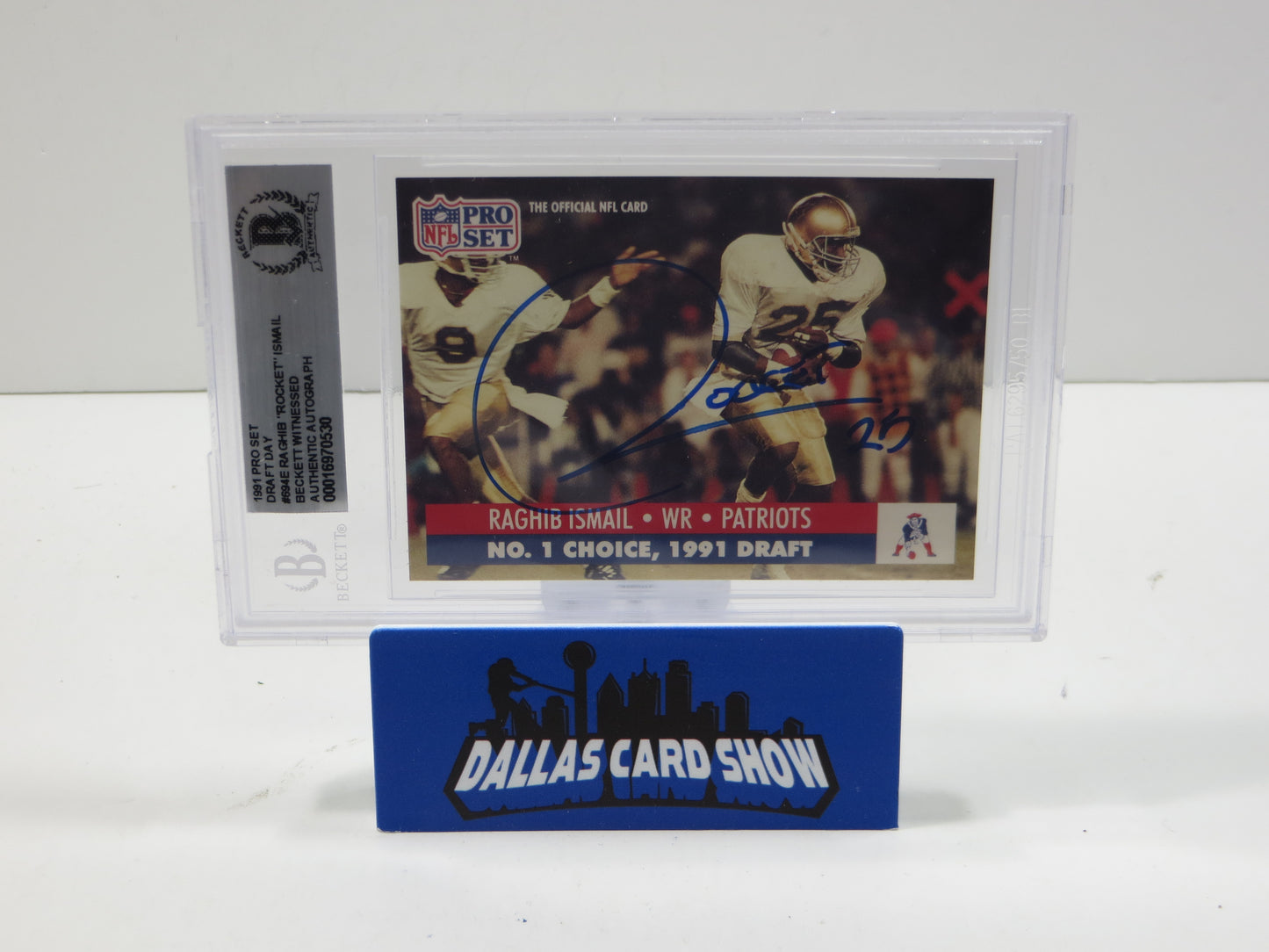 1991 PRO SET DRAFT DAY #694E RAGHIB "ROCKET" ISMAIL BGS 10 AUTO