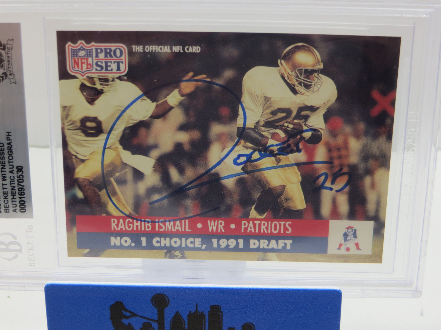 1991 PRO SET DRAFT DAY #694E RAGHIB "ROCKET" ISMAIL BGS 10 AUTO