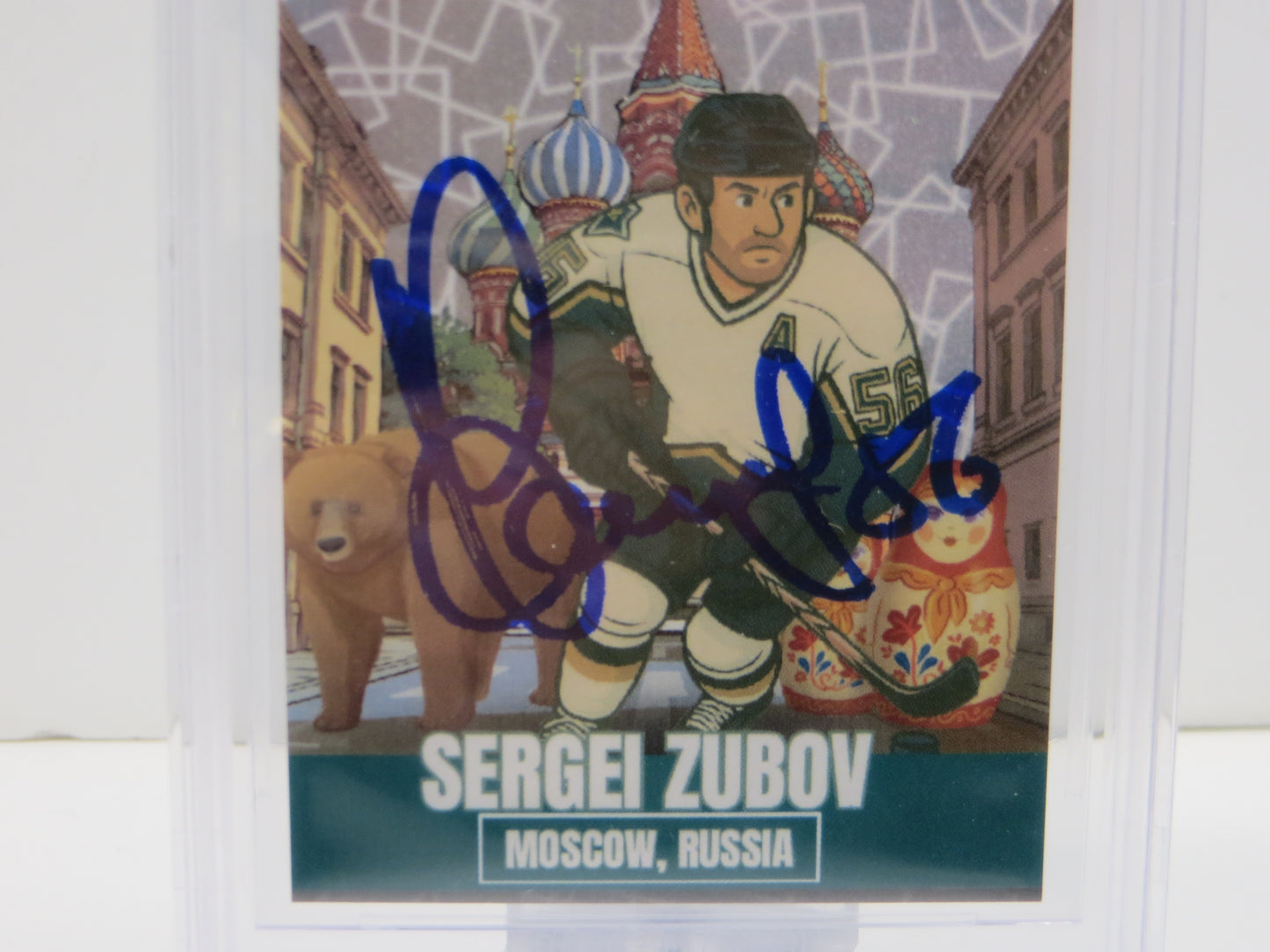 2025 NOVEMBER DALLAS CARD SHOW #5 SERGEI ZUBOV BECKETT WITNESSED AUTHENTIC AUTO