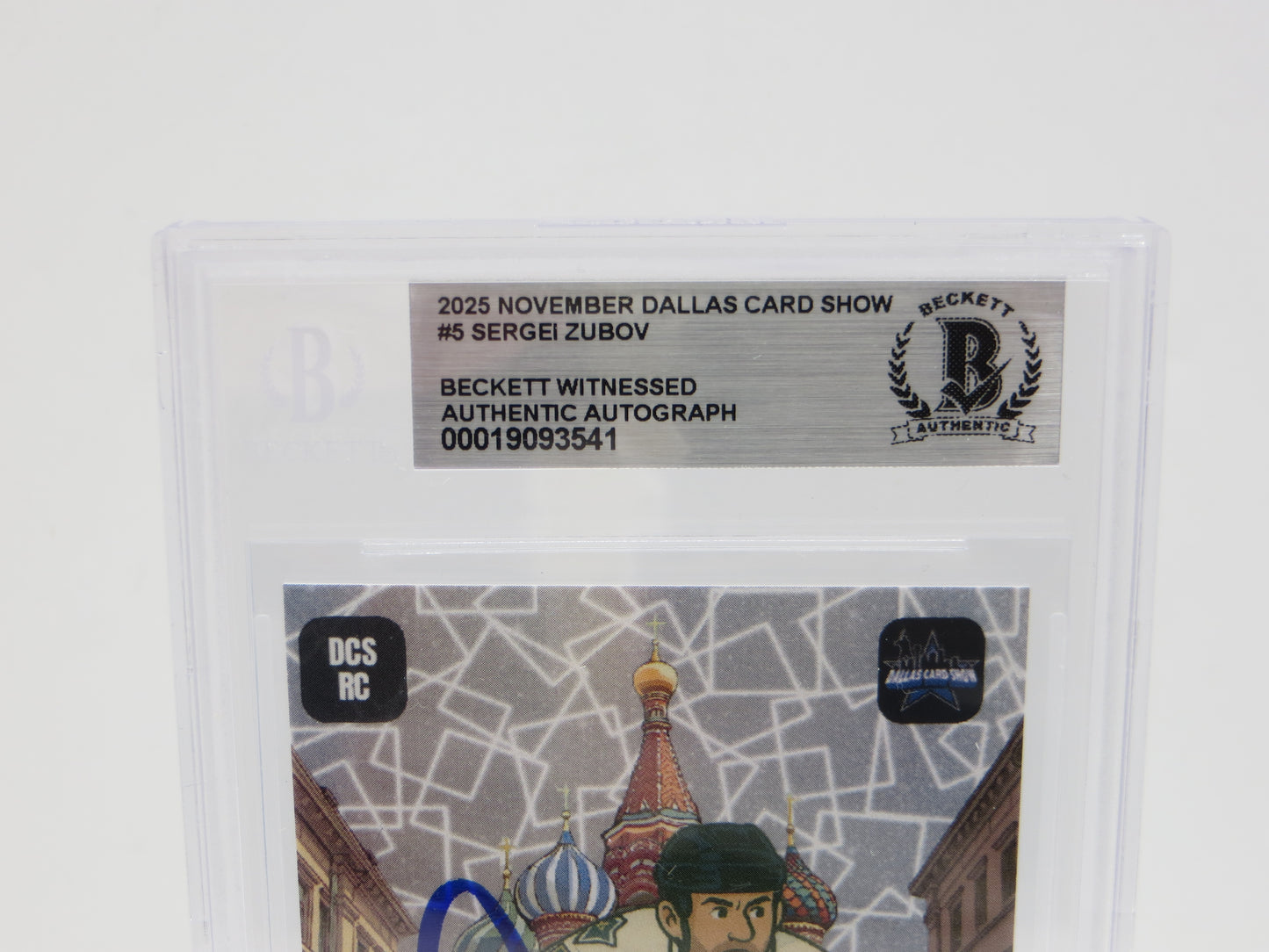 2025 NOVEMBER DALLAS CARD SHOW #5 SERGEI ZUBOV BECKETT WITNESSED AUTHENTIC AUTO
