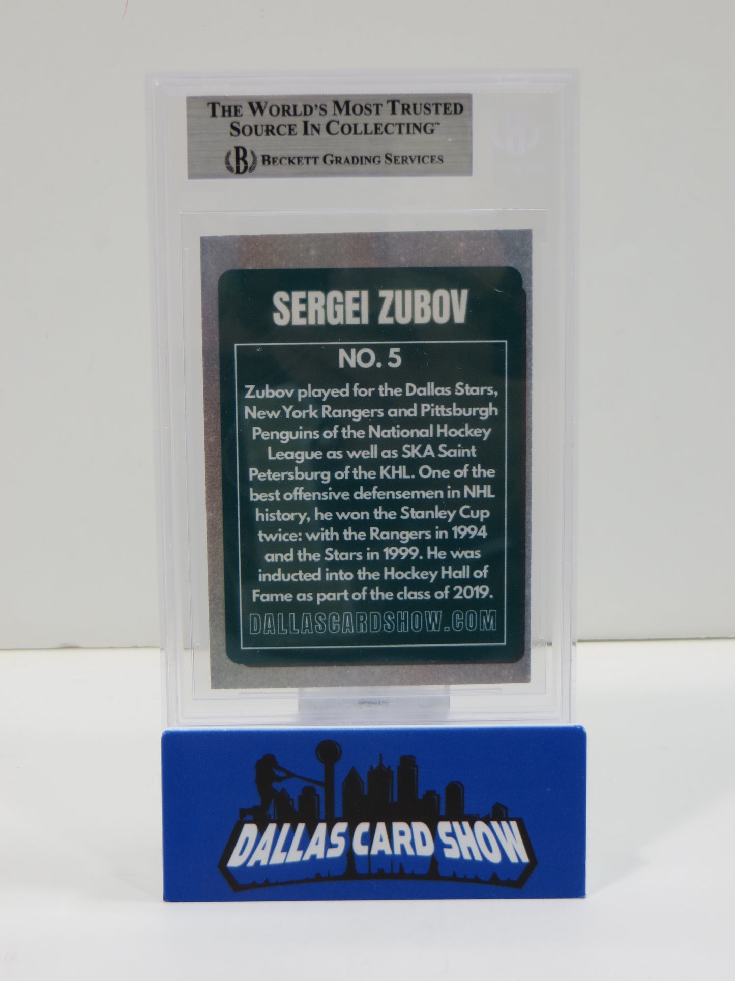 2025 NOVEMBER DALLAS CARD SHOW #5 SERGEI ZUBOV BECKETT WITNESSED AUTHENTIC AUTO