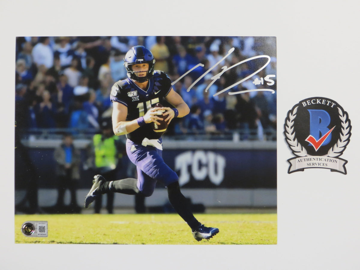 MAX DUGGAN TCU HORNED FROGS SIGNED 8x10 PHOTO Rollout BAS