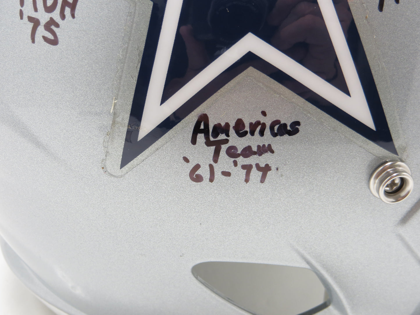 BOB LILLY SIGNED DALLAS COWBOYS RIDDELL FULL SIZE HELMET w10STATS BAS