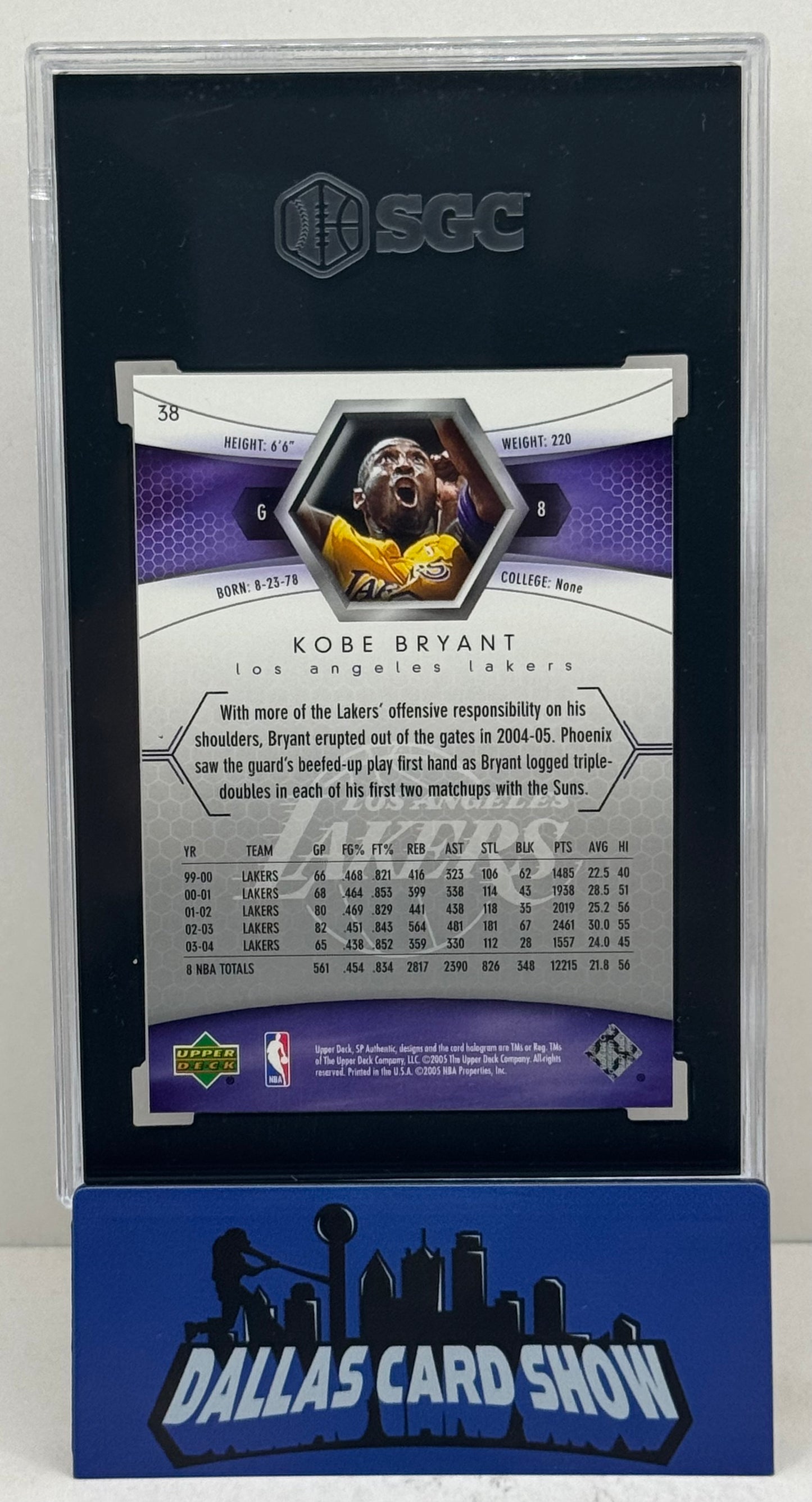 2004-05 Upper Deck SP Authentics #38 Kobe Bryant SGC 10