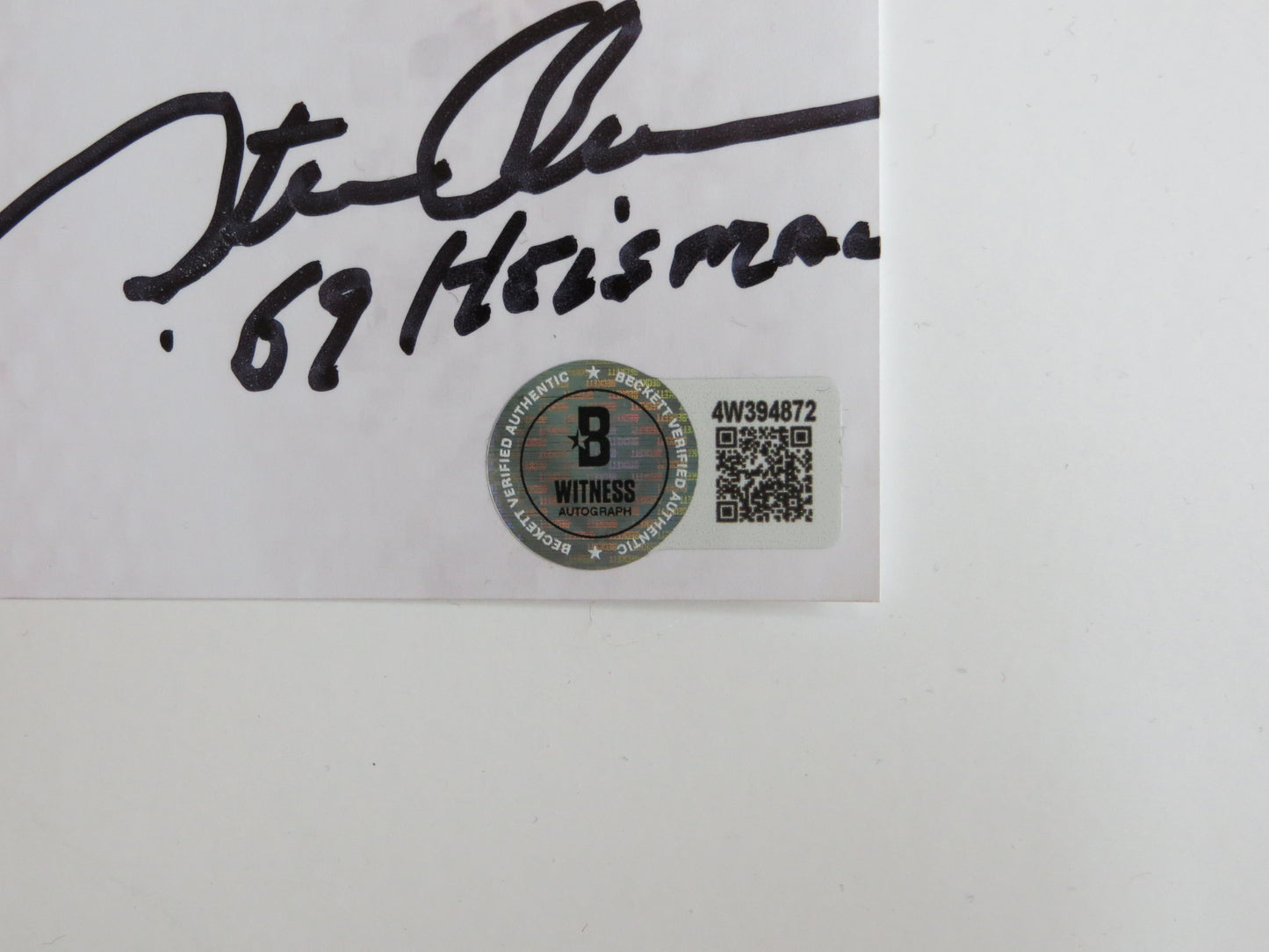 OKLAHOMA OU SOONERS HEISMAN BILLY SIMS STEVE OWENS JASON WHITE SIGNED 8x10 BAS
