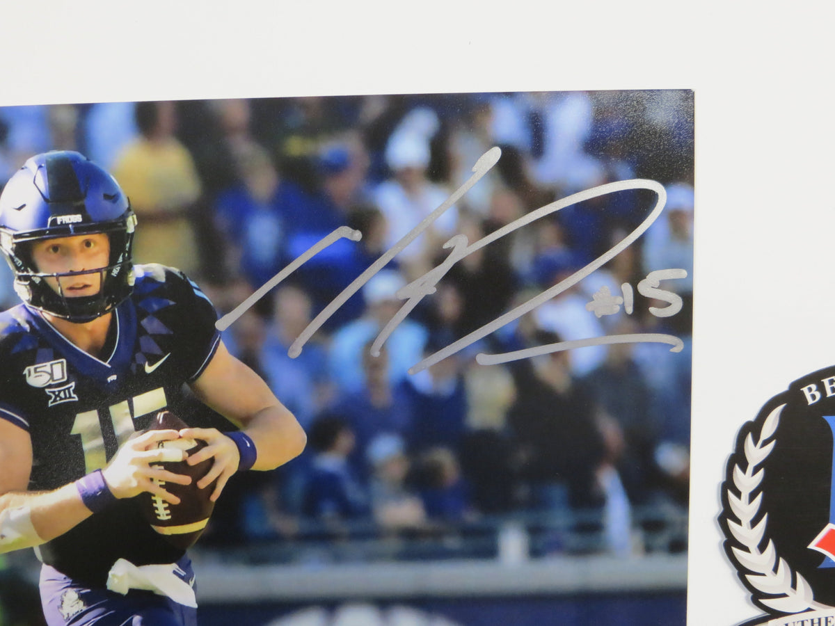 MAX DUGGAN TCU HORNED FROGS SIGNED 8x10 PHOTO Rollout BAS