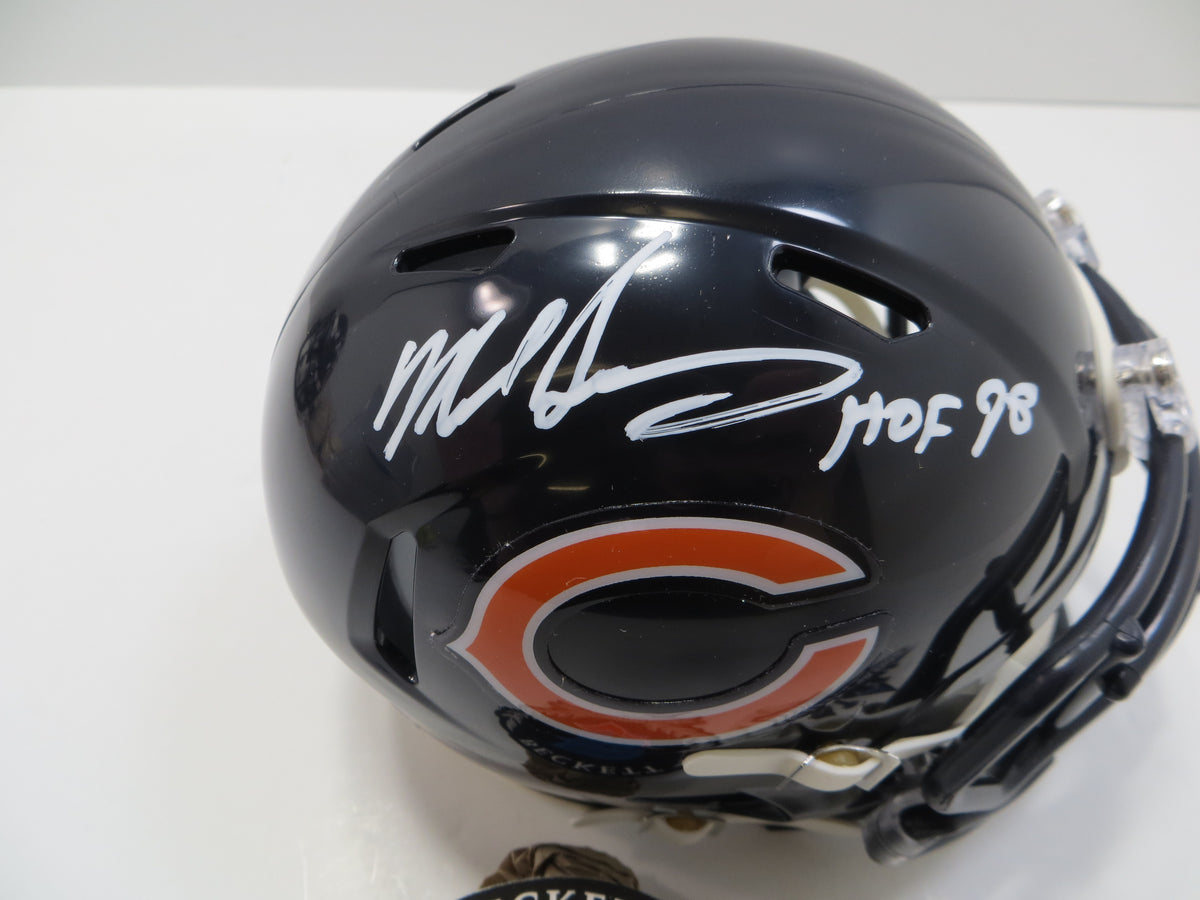 MIKE SINGLETARY CHICAGO BEARS SIGNED MINI HELMET w/HOF98 Baylor BAS