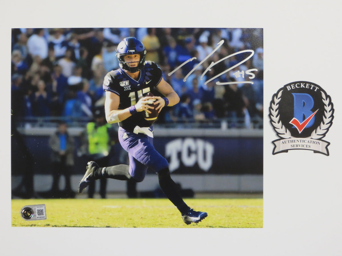 MAX DUGGAN TCU HORNED FROGS SIGNED 8x10 PHOTO Rollout BAS