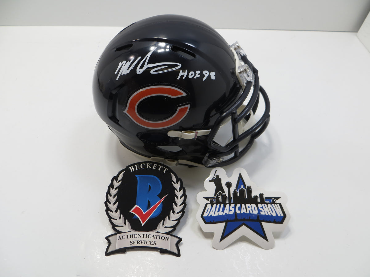 MIKE SINGLETARY CHICAGO BEARS SIGNED MINI HELMET w/HOF98 Baylor BAS