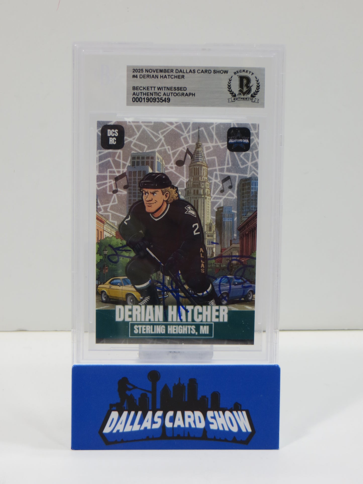 2025 NOVEMBER DALLAS CARD SHOW #4 DERIAN HATCHER BECKETT WITNESSED AUTHENTIC AUTO