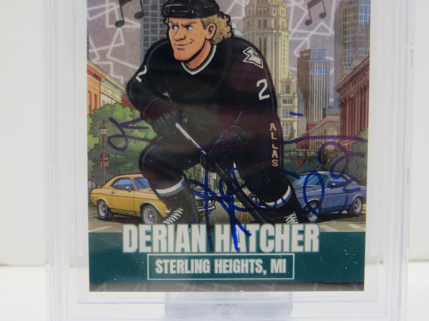2025 NOVEMBER DALLAS CARD SHOW #4 DERIAN HATCHER BECKETT WITNESSED AUTHENTIC AUTO