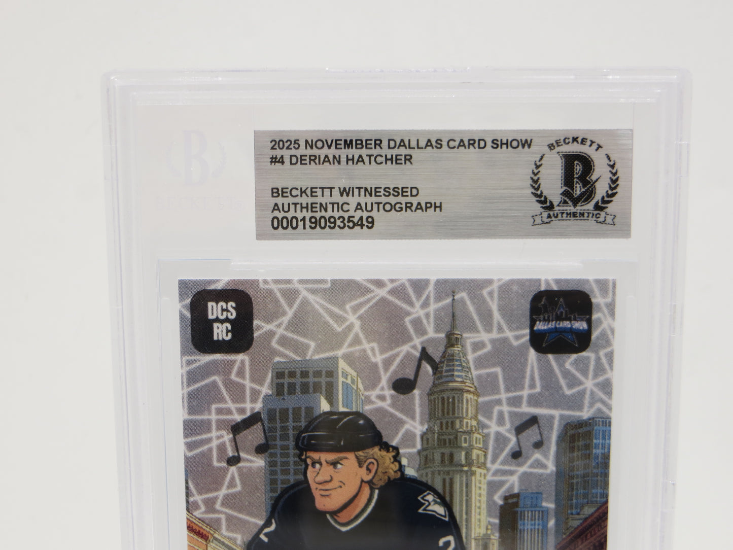 2025 NOVEMBER DALLAS CARD SHOW #4 DERIAN HATCHER BECKETT WITNESSED AUTHENTIC AUTO
