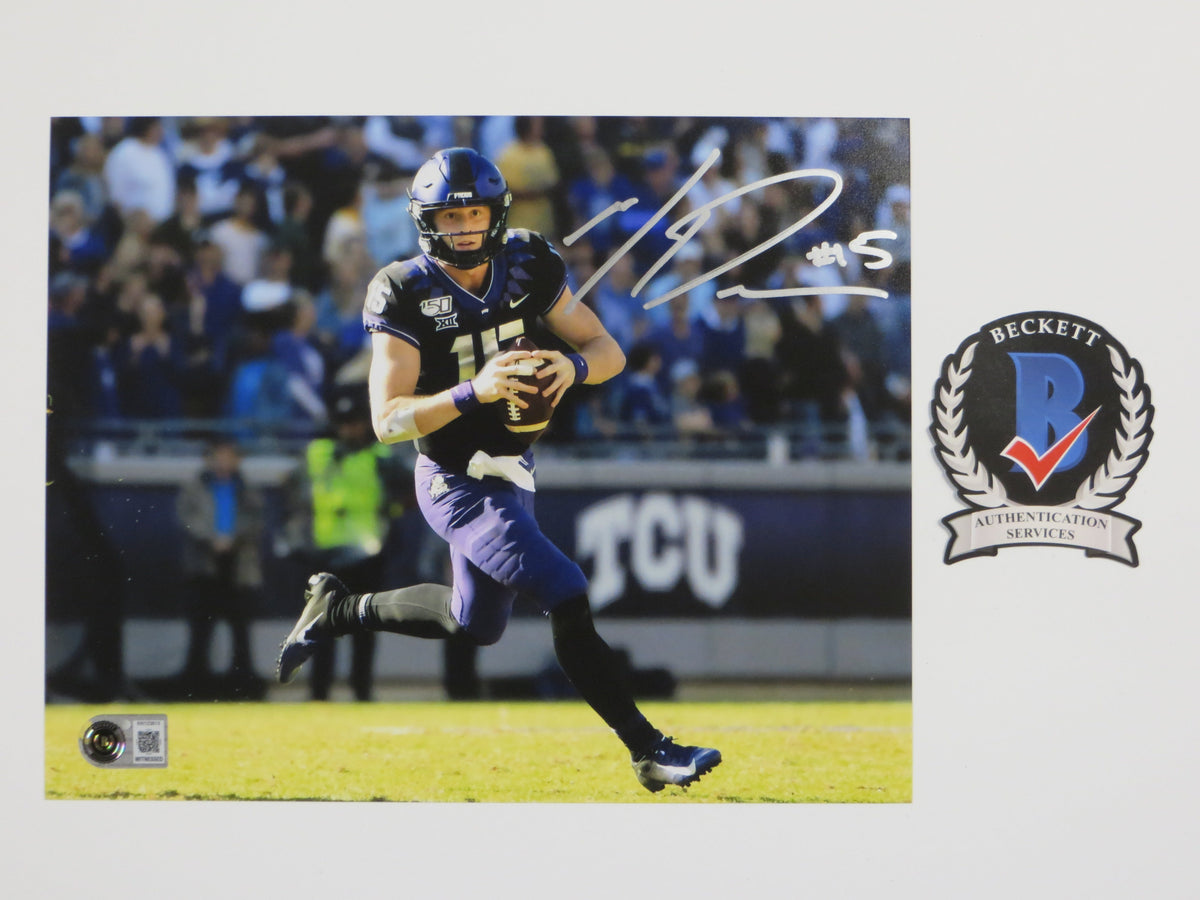 MAX DUGGAN TCU HORNED FROGS SIGNED 8x10 PHOTO Rollout BAS