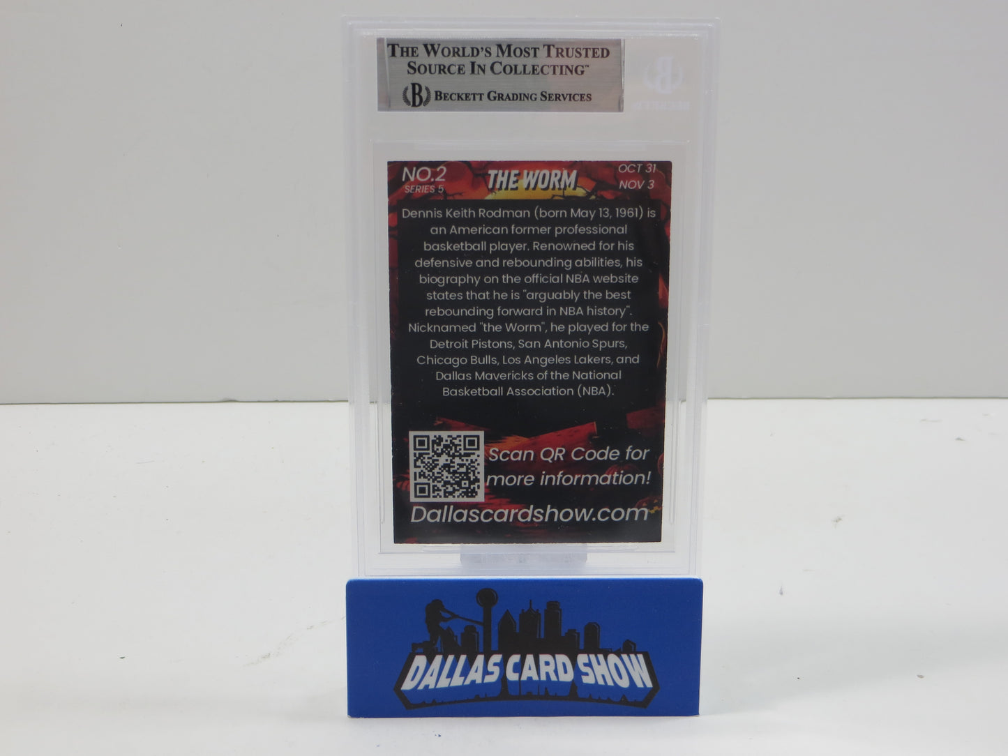 2024 NOVEMBER DALLAS CARD SHOW SERIES 5 DENNIS RODMAN BGS 10 AUTO