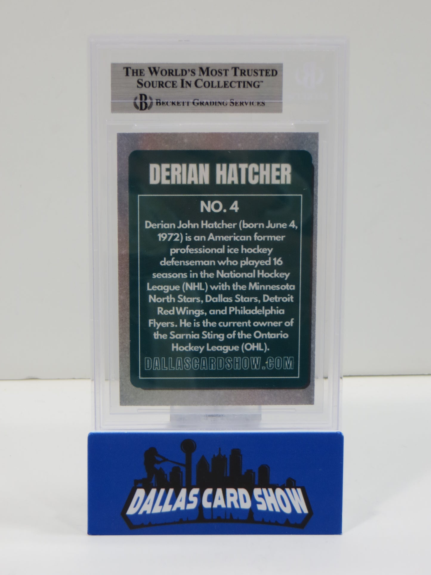 2025 NOVEMBER DALLAS CARD SHOW #4 DERIAN HATCHER BECKETT WITNESSED AUTHENTIC AUTO