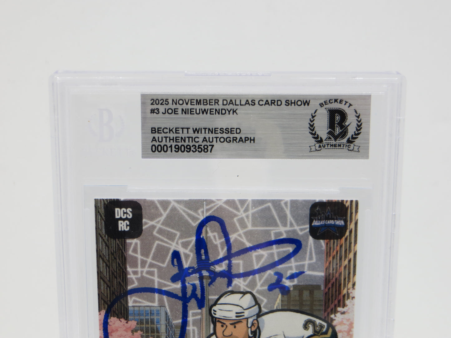 2025 NOVEMBER DALLAS CARD SHOW #3 JOE NIEUWENDYK BECKETT WITNESSED AUTHENTIC AUTO