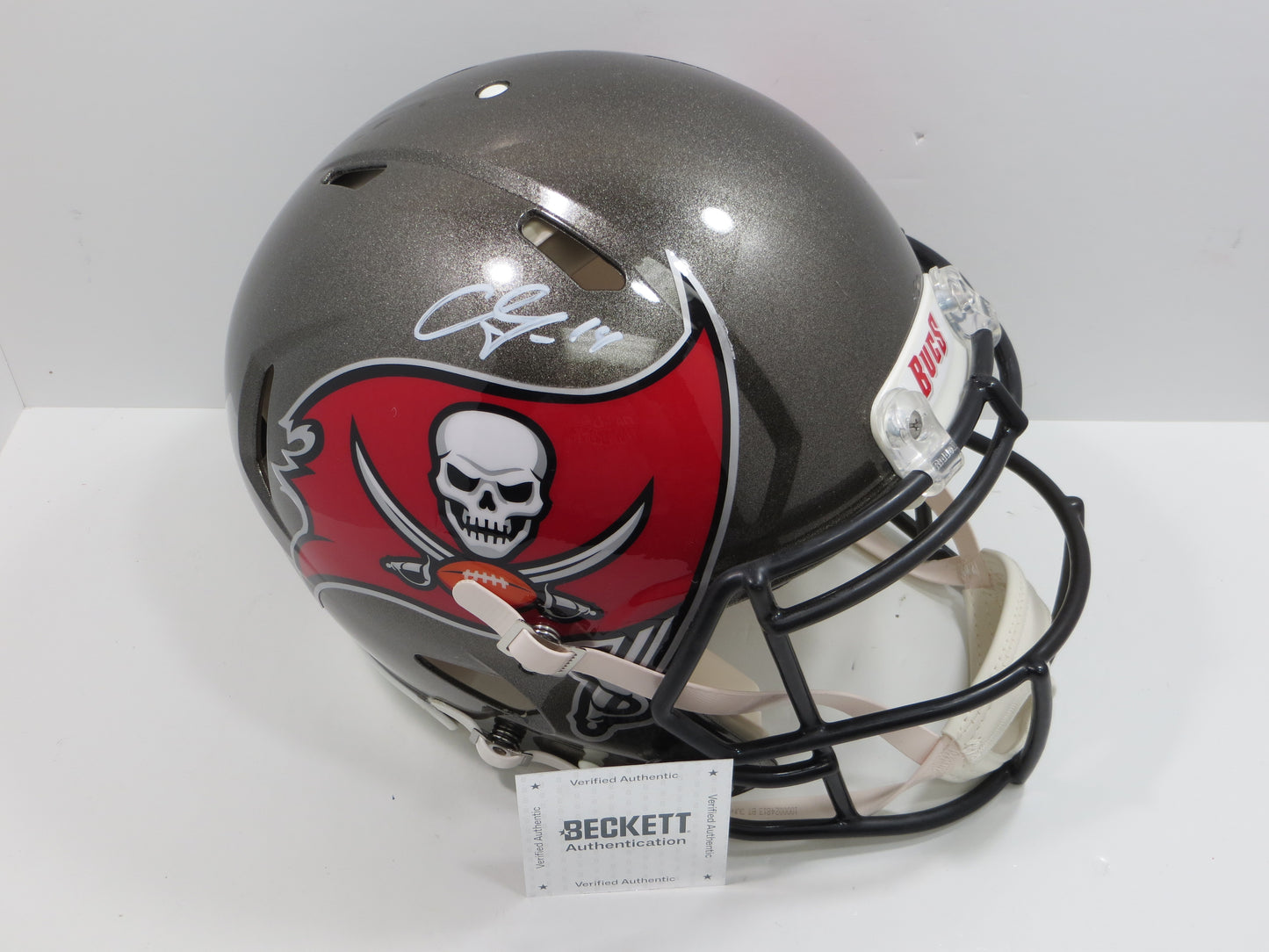 CHRIS GODWIN TAMPA BAY BUCCANEERS SIGNED SPEED AUTHENTIC FULL SIZE Helmet BAS