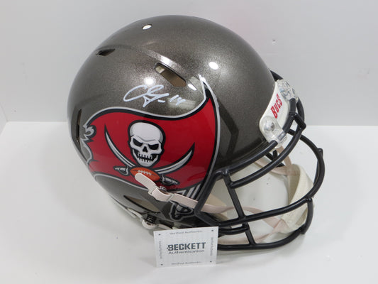 CHRIS GODWIN TAMPA BAY BUCCANEERS SIGNED SPEED AUTHENTIC FULL SIZE Helmet BAS