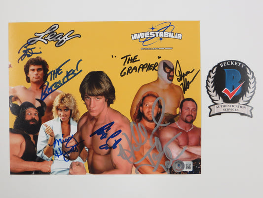 INVESTABILIA by the DALLAS CARD SHOW SIGNED 8x10 Yellow PHOTO Von Erich +MORE BAS