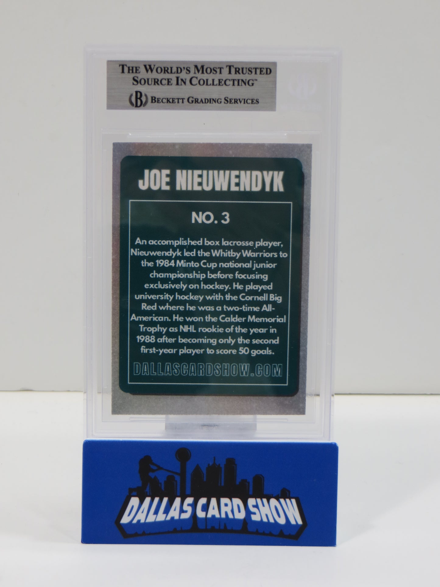2025 NOVEMBER DALLAS CARD SHOW #3 JOE NIEUWENDYK BECKETT WITNESSED AUTHENTIC AUTO