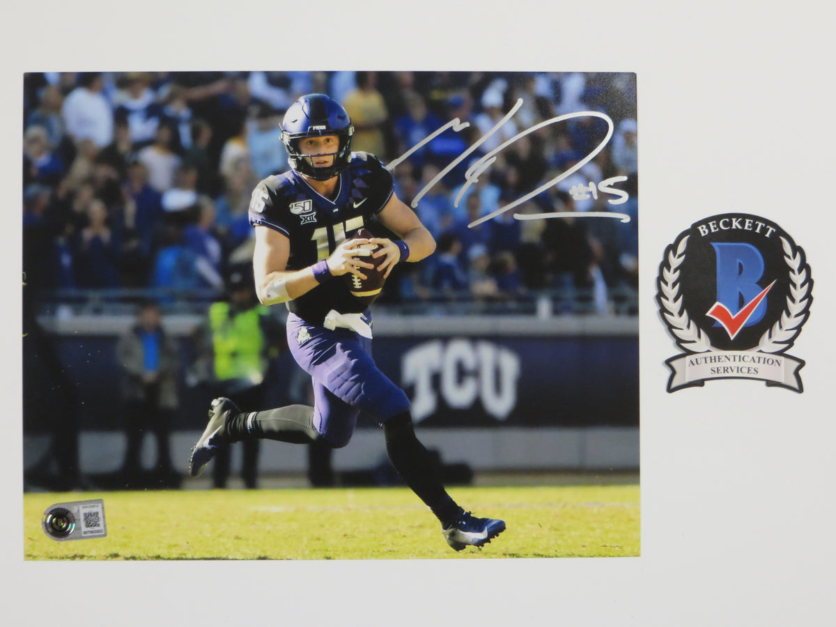 MAX DUGGAN TCU HORNED FROGS SIGNED 8x10 PHOTO Rollout BAS