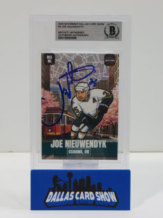 2025 NOVEMBER DALLAS CARD SHOW #3 JOE NIEUWENDYK BECKETT WITNESSED AUTHENTIC AUTO