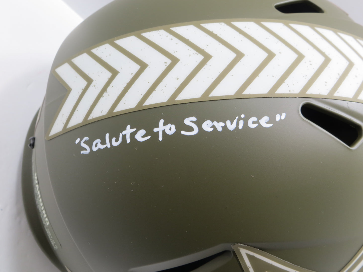 BOB LILLY SIGNED DALLAS COWBOYS FULL SIZE Salute to Service HELMET w/4INSCs JSA