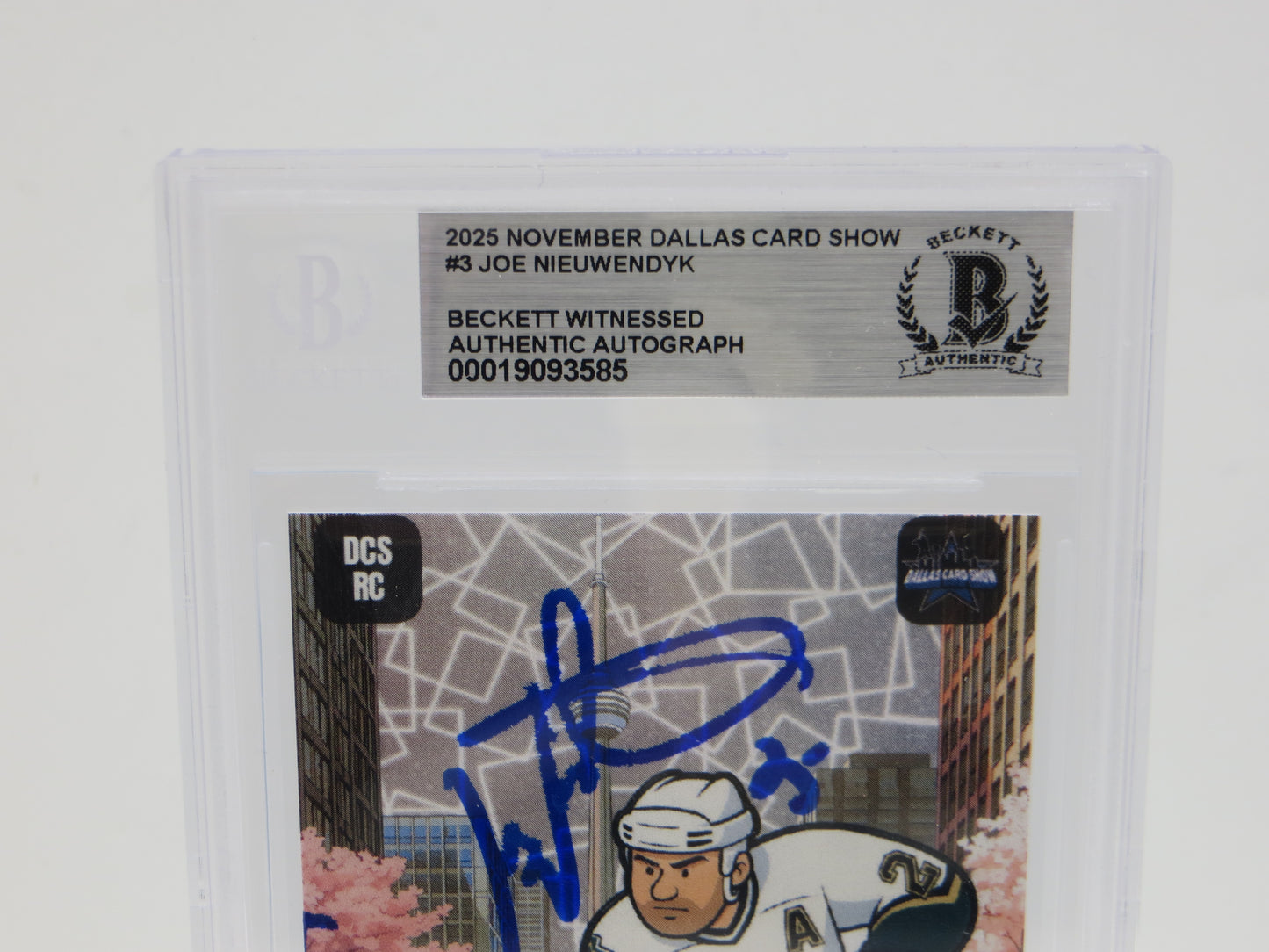 2025 NOVEMBER DALLAS CARD SHOW #3 JOE NIEUWENDYK BECKETT WITNESSED AUTHENTIC AUTO