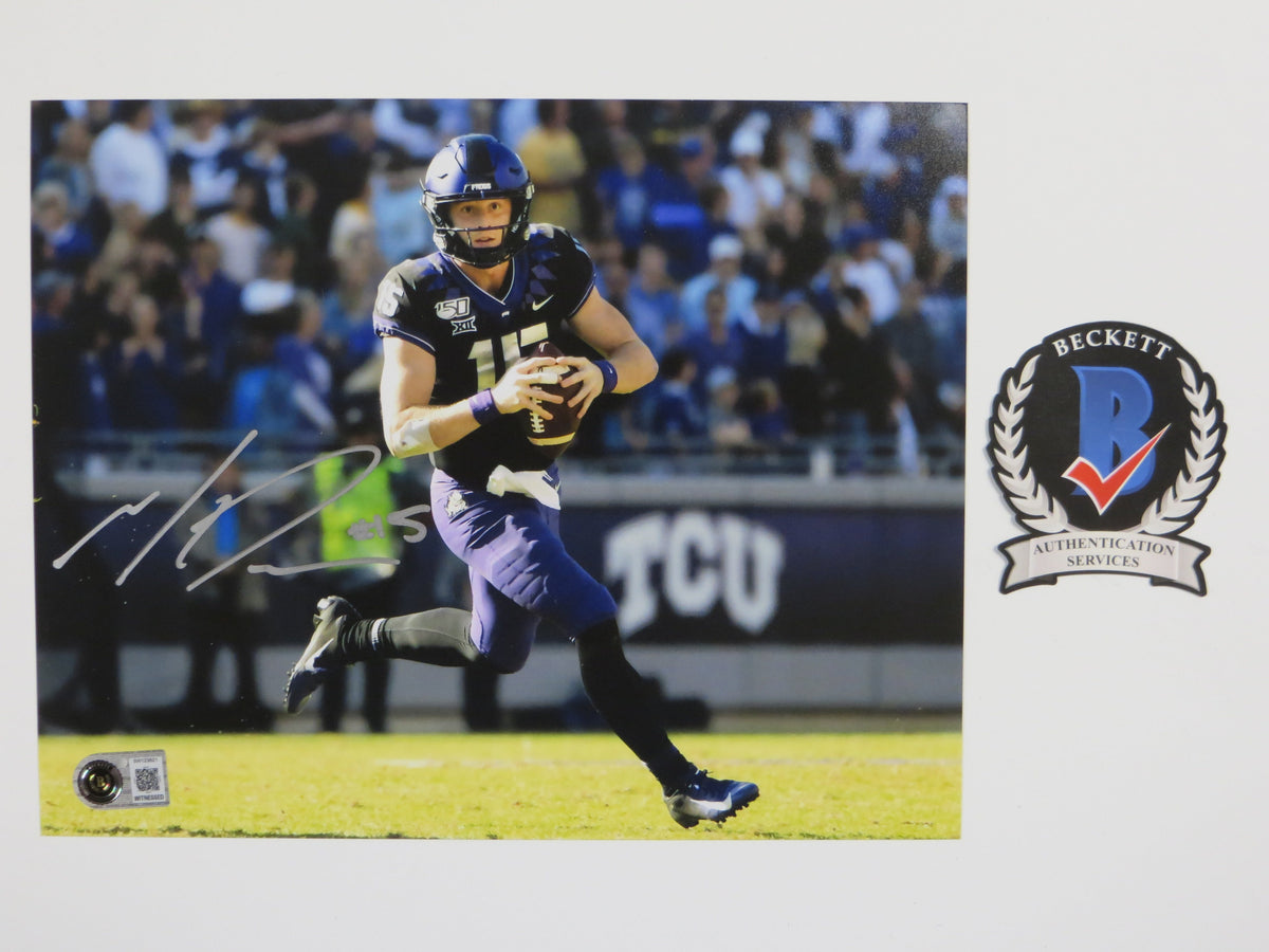 MAX DUGGAN TCU HORNED FROGS SIGNED 8x10 PHOTO Rollout BAS