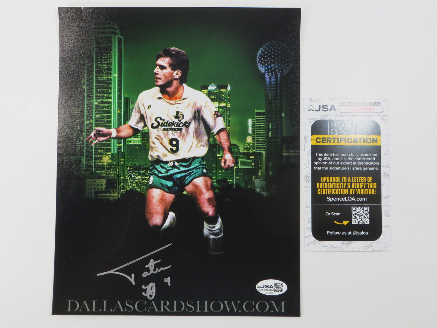 TATU DALLAS SIDEKICKS SIGNED Custom Edit 8x10 PHOTO JSA COA