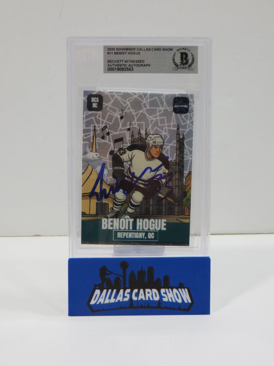 2025 NOVEMBER DALLAS CARD SHOW #11 BENOIT HOGUE BECKETT WITNESSED AUTHENTIC AUTO