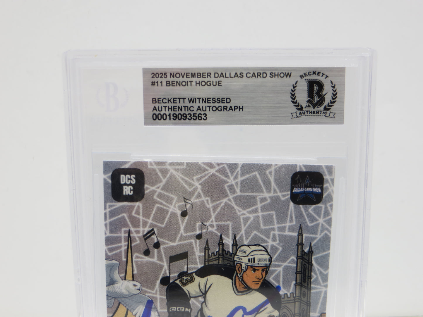 2025 NOVEMBER DALLAS CARD SHOW #11 BENOIT HOGUE BECKETT WITNESSED AUTHENTIC AUTO