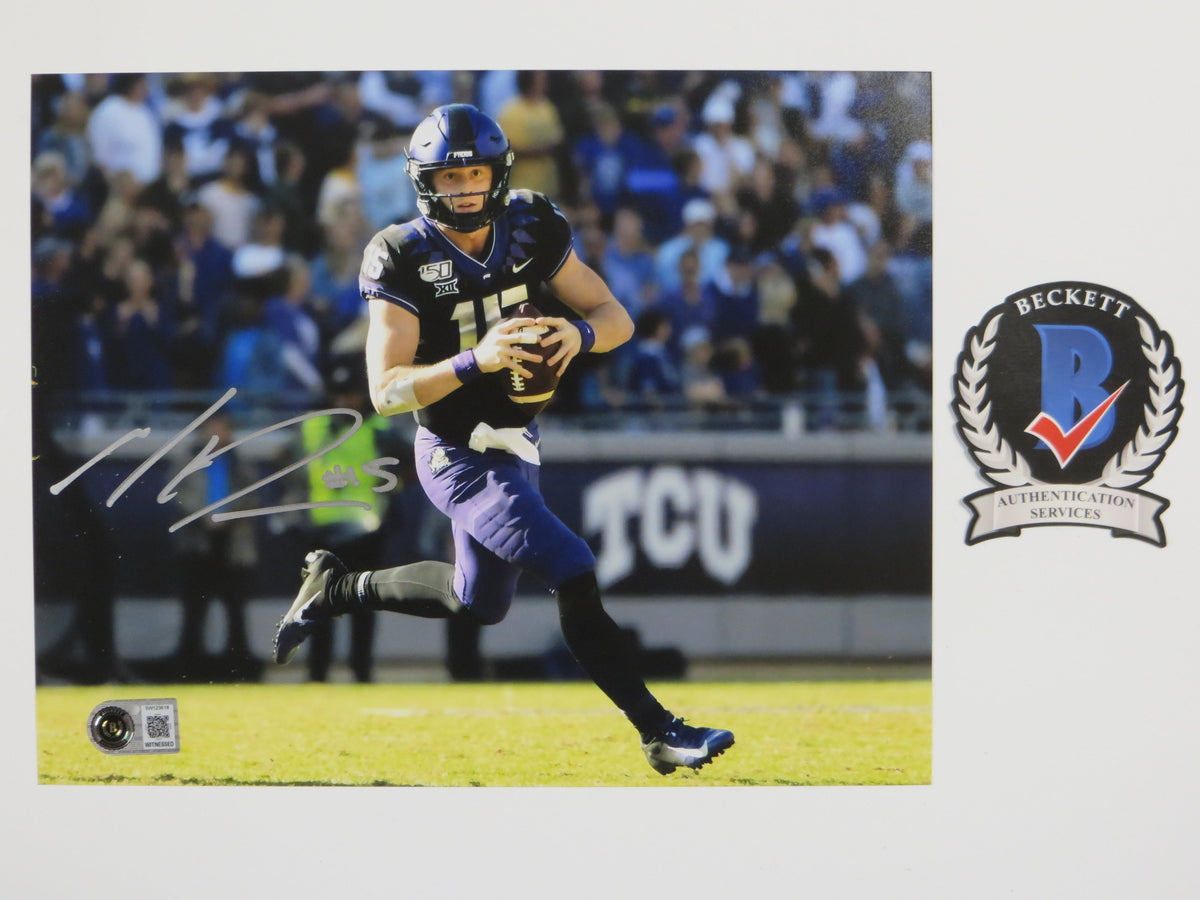 MAX DUGGAN TCU HORNED FROGS SIGNED 8x10 PHOTO Rollout BAS