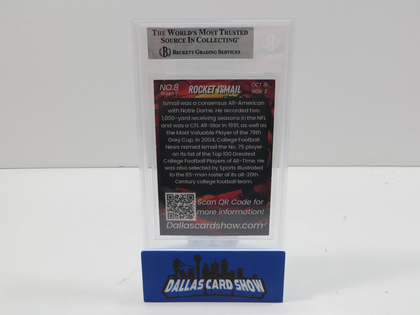 2024 NOVEMBER DALLAS CARD SHOW SERIES 5 RAGHIB "ROCKET" ISMAIL BGS 10 AUTO