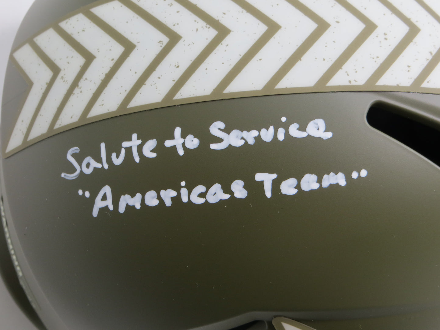 BOB LILLY SIGNED DALLAS COWBOYS FULL SIZE Salute to Service HELMET w/5INSCs JSA