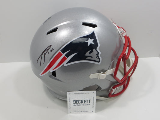 JA'LYNN POLK NEW ENGLAND PATRIOTS SIGNED RIDDELL SPEED FULL SIZE Helmet BAS
