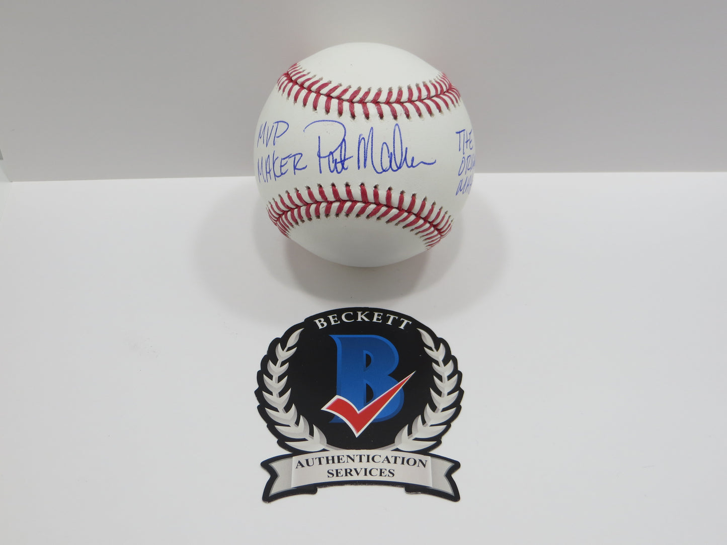 PAT PATRICK MAHOMES SR SIGNED OML BASEBALL Twins w/MVP THE ORIGINAL BAS