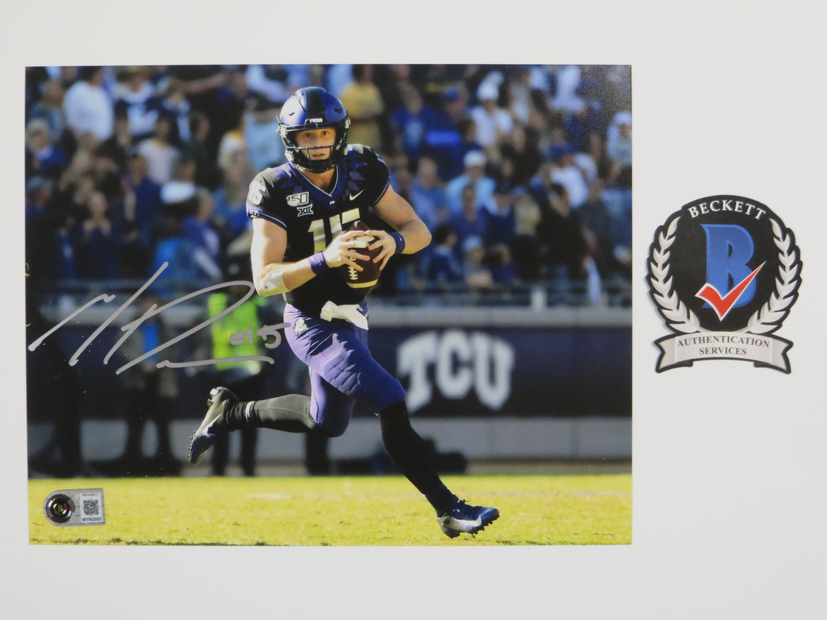 MAX DUGGAN TCU HORNED FROGS SIGNED 8x10 PHOTO Rollout BAS