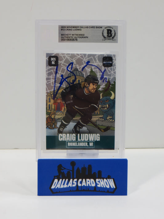 2025 NOVEMBER DALLAS CARD SHOW #12 CRAIG LUDWIG BECKET WITNESSED AUTHENTIC AUTO