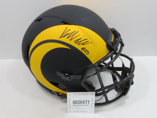 KYREN WILLIAMS LA RAMS SIGNED SPEED AUTHENTIC ECLIPSE FULL SIZE Helmet BAS