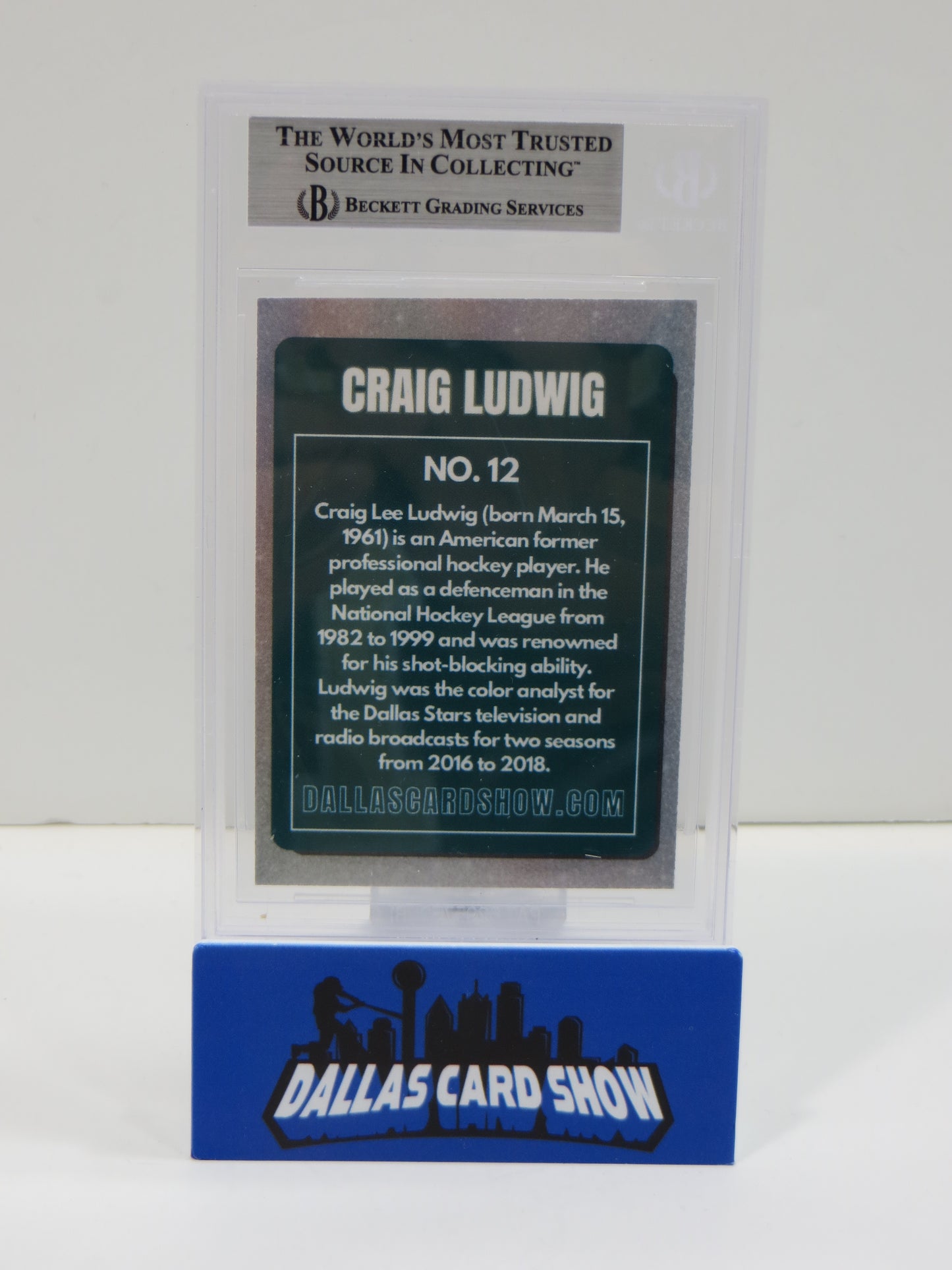 2025 NOVEMBER DALLAS CARD SHOW #12 CRAIG LUDWIG BECKET WITNESSED AUTHENTIC AUTO