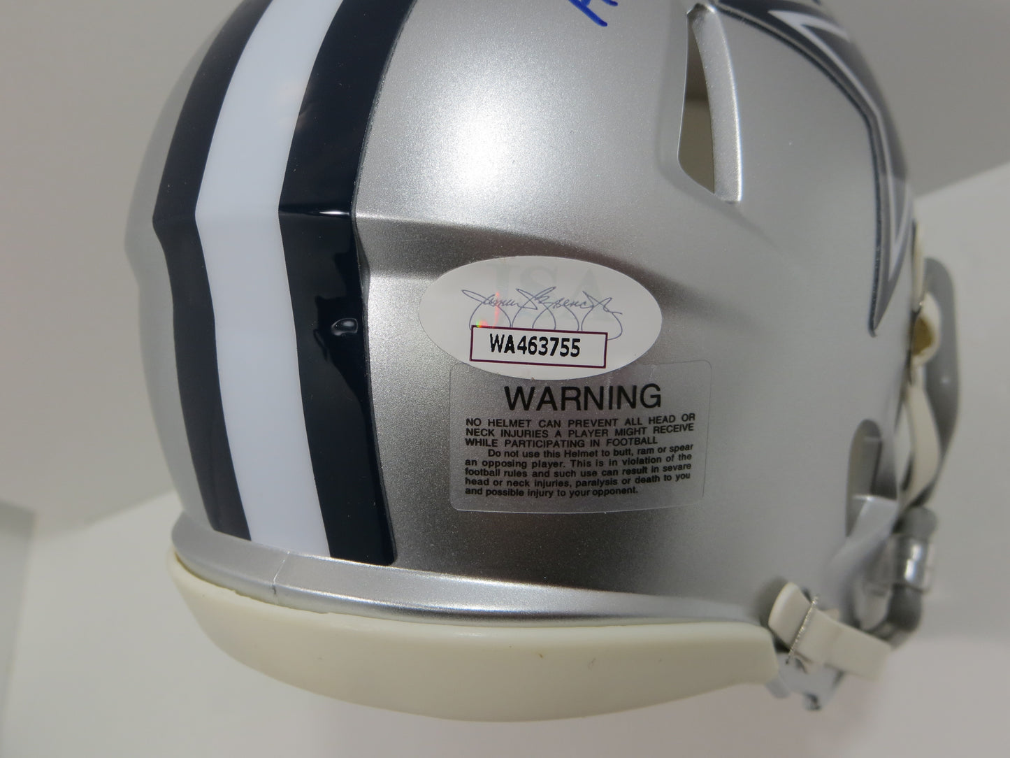 BOB LILLY SIGNED DALLAS COWBOYS RIDDELL MINI HELMET w/3 INSCs JSA COA